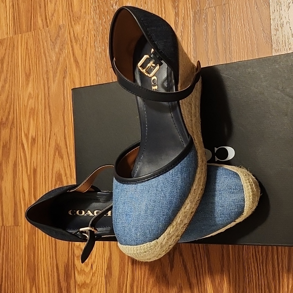 Authentic Coach Denim Espadrilles Gem